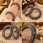 Antique Oxidized Silver Spiked Kada