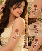 Traditional Armlet with Teardrop Charm
