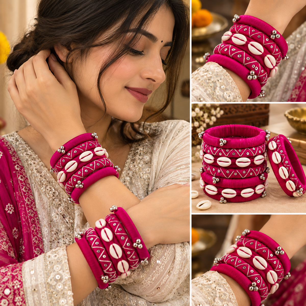 Handmade Fabric Wrapped Statement Chooda